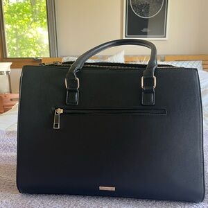 Aldo Black Leather Bag with Gold Detail